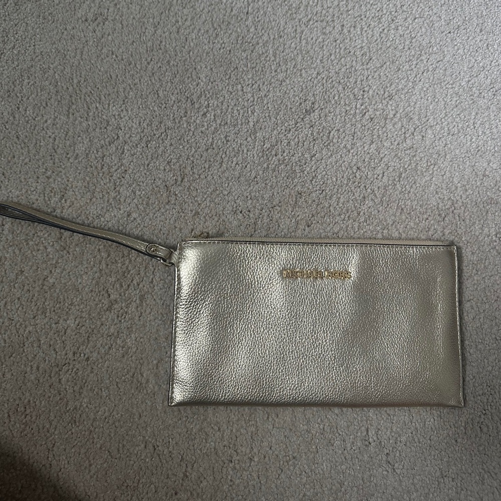 Michael Kors Metallic Gold Wristlet